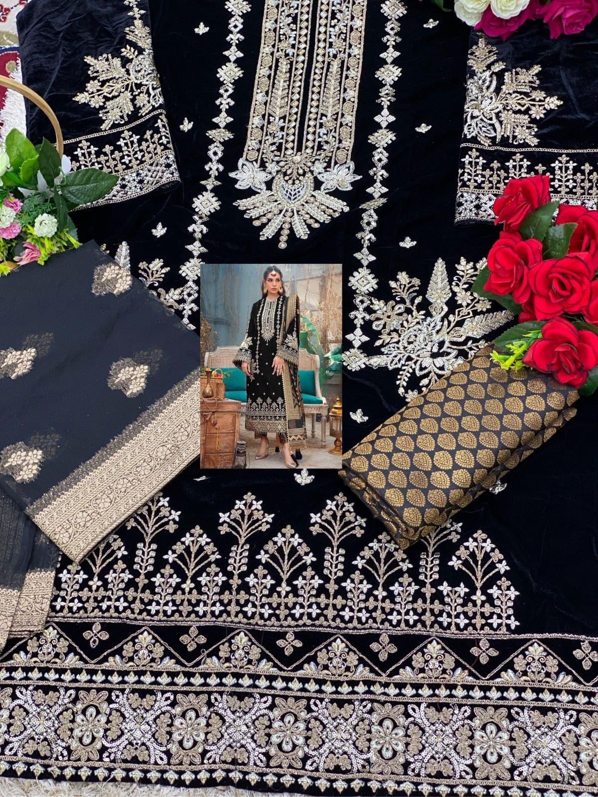 Anaya velvet 1774 By Deepsy Suit Velvet Pakistani Suits